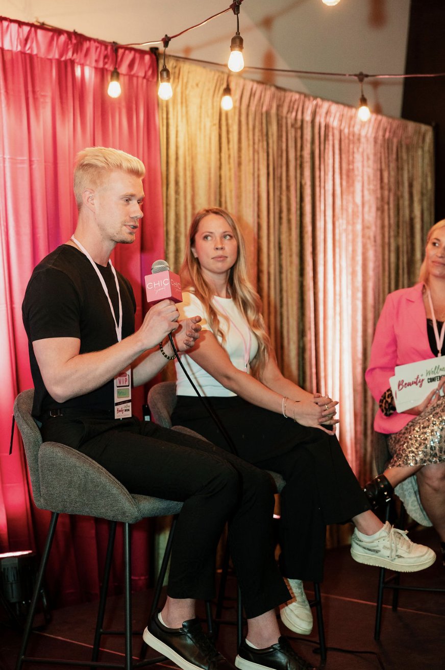 Matthew Link speaking on a panel